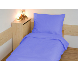 Obliečky bavlna UNI 140x200, 70x90cm Modrá zipsový uzáver