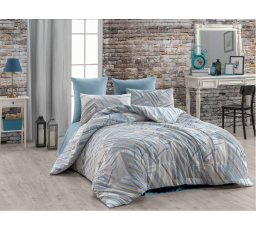 Obliečky bavlna 140x200, 70x90cm Atika blue hotelový uzáver