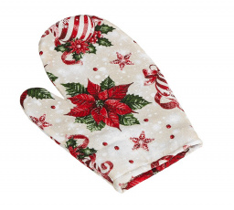 Vianočná chňapka ozdoby červené