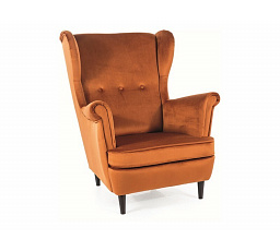 Kreslo LORD VELVET, Škoricový Bluvel 4215/Wenge