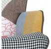 Hojdacie kreslo, poťah patchwork látka, drevené nohy, masív kaučukovník