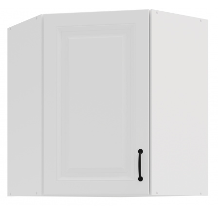 Horná rohová skrinka STILO - 60x60 GN-72 1F (45­°), Biela/Biela