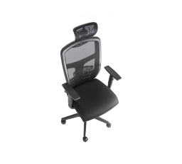 Kancelárske kreslo York Mesh čierne s podrúčkami a opierkou hlavy