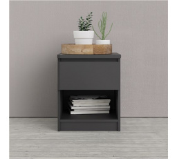 Nočný stolík SIMPLICITY 238, Čierna matná