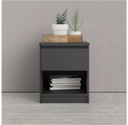 Nočný stolík SIMPLICITY 238, Čierna matná