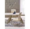 Jedálenský rozkladací stôl SALIX, travertín / kašmír