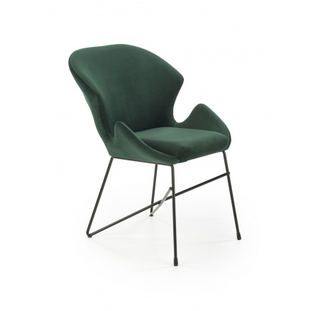 Jedálenská stolička K458, zelený zamat