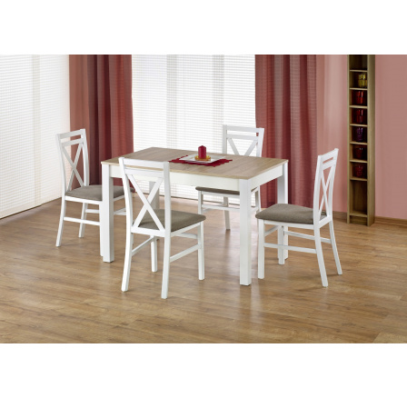 Jedálenský stôl MAURYCY, dub sonoma/biela