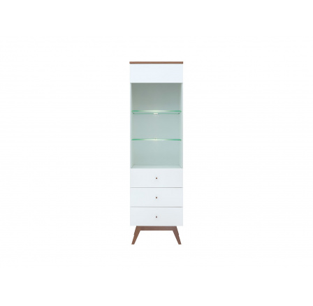 HEDA REG1W2S biela/moderná sibiu svetlá/biely lesk