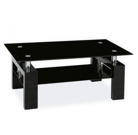 Konferenčný stolík LISA II (LISA2CLH) čierny lak/sklo čierny 55x60x110 (S) (K150-Z)