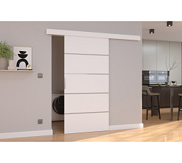 Posuvné dvere na stenu BIELLA 76 White