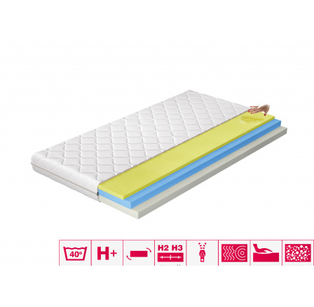 Termoelastický matrac Simona 90x200 Hypoalergénny poťah Microfibre