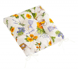 Sedák prešívaný 40x40 cm levanduľa s kanvičkou