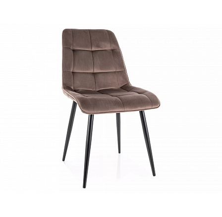 Jedálenská stolička CHIC VELVET, Cappuccino Bluvel 38/Čierna Jedálenská stolička CHIC VELVET, Cappuccino Bluvel 38/Čierna