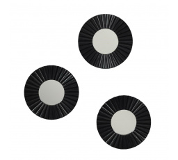 Sada 3 zrkadiel Origami čierne