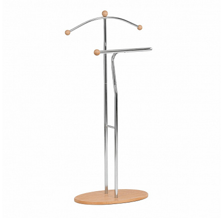 Nemý sluha, výška 110 cm, masívne drevo z kaučukovníka, morenie svetlá čerešňa, chrómový kov, nos Nemý sluha, výška 110 cm, masívne drevo z kaučukovníka, morenie svetlá čerešňa, chrómový kov, nos