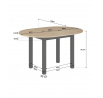 Rozkladací stôl dub zlatý craft/čierny 100140x100 ST3-FXJG