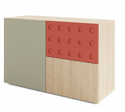 Komoda SALSA SL9, Dub piškótový/Eukalyptus/Salsa