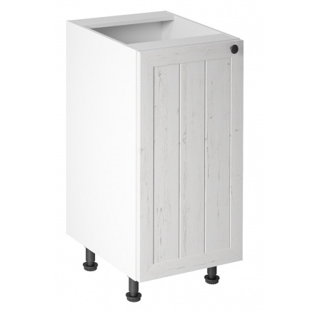 Kuchynská dolná skrinka - PROVENCE D40 - Ľavá, Biela/Borovica Andersen