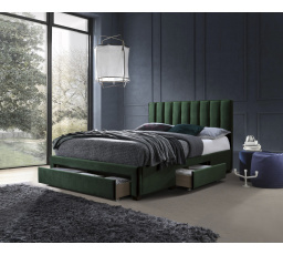Posteľ s úložným priestorom GRACE 160, Zelený Velvet