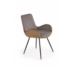 Jedálenská stolička K392, sivá/hnedá