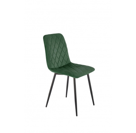 Jedálenská stolička K525 VELVET, Tmavozelená/Čierna Jedálenská stolička K525 VELVET, Tmavozelená/Čierna