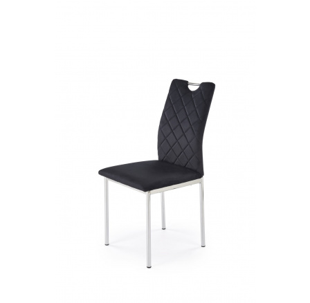 Jedálenská stolička K578, čierna / strieborná