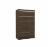 Posuvná skriňa s LED osvetlením BENISSO 120 Choco+Choco