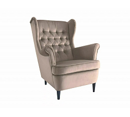 Kreslo HARRY Velvet, béžová Bluvel 28/wenge