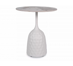 Konferenčný stôl SALO A, Efekt mramoru/Biela