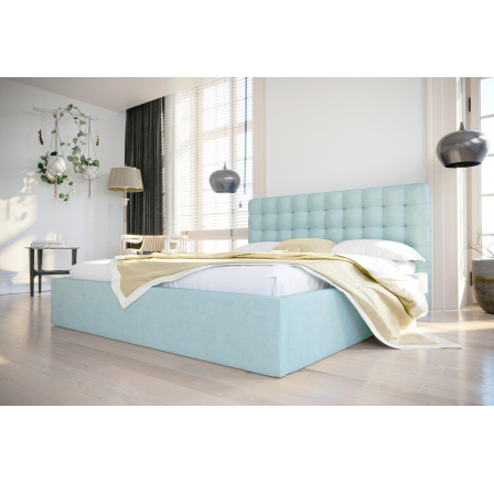 Posteľ LOFT - 180x200, Kovová na plynových zdvihákoch, voliteľný odtieň