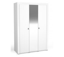 Šatníková skriňa MOSSA MO2, dub whisky/biely mat