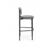 Barová stolička H108, Sivá/čierna