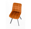 Jedálenská stolička K332 VELVET, Škoricová/ Bluvel 4215/Čierna