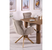 Jedálenská stolička K585, tmavo béžová / prírodný dub