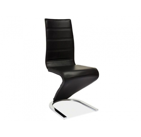 H-669 - Jedálenská stolička čierna/biela s lakovaným operadlom (H669CZ) (S) (K150-Z)