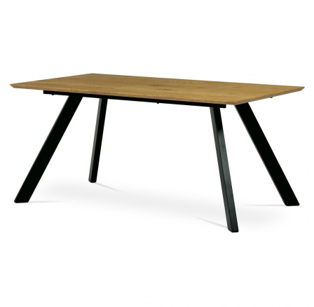 Jedálenský stôl 160x90x75 cm, MDF doska, 3D dekor divoký dub