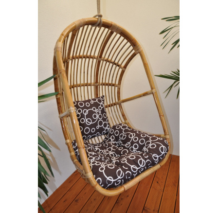 Ratanová hojdačka závesná Alfa vankúš bubliny Ratanová hojdačka závesná Alfa vankúš bubliny