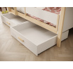 Detská Poschodová Posteľ Jori s bariérkou 200x90 Biela+Biela