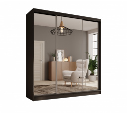 Šatníková skriňa Tola 200 Čierna+Čierna