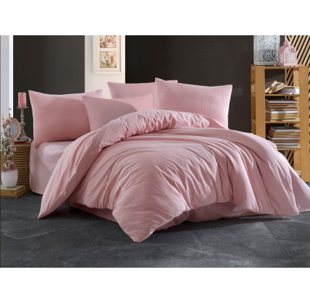 Francúzske obliečky krep UNI 240x220, 70x90cm Ružové