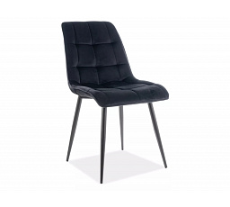 Jedálenská stolička CHIC VELVET, čierny Bluvel 19/čierna