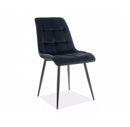 Jedálenská stolička CHIC VELVET, čierny Bluvel 19/čierna Jedálenská stolička CHIC VELVET, čierny Bluvel 19/čierna