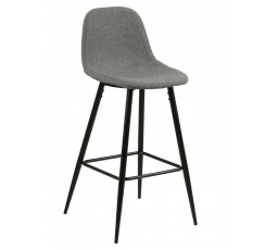 Barová stolička Wilma vysoká svetlosivá/ čierna