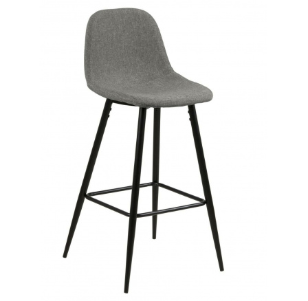 Barová stolička Wilma vysoká svetlosivá/ čierna