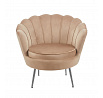 Kreslo velvet cappuccino /nohy strieborné/ LC-032-1