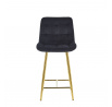 Barová stolička H1-FX, čierna / zlatá
