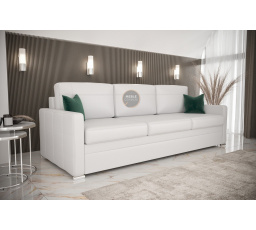 Sofa s funkciou spania AVANTI DL priemer 30 - prírodná koža - biela koža