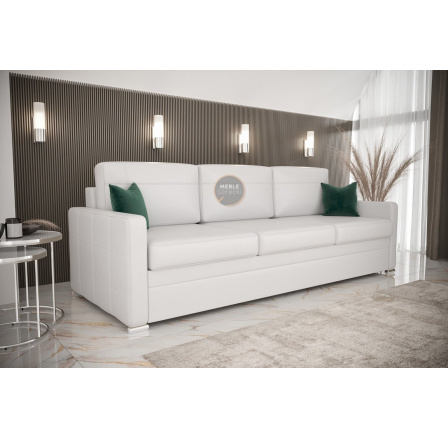 Sofa s funkciou spania AVANTI DL priemer 30 - prírodná koža - biela koža