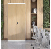 Kovová skriňa s policami ECO DESIGN JAN H, 900x1950x400 mm, Biela/Dub Sonoma